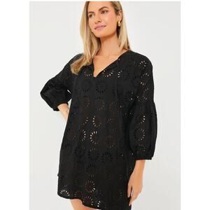Tuckernuck Black Eyelet Swim Coverup